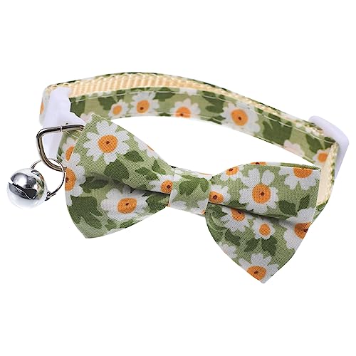 Mipcase Katzen- Und Hundehalsband Verstellbare Größe Mit Glöckchen Polyester-Baumwolle Nylon Grün Für Haustiere Kätzchen Und Welpen Mipcase Katzen- Und Hundehalsband Verstellbare Größe Mit Glöckchen Polyester-Baumwolle Nylon Grün Für Haustiere Kätzchen Und Welpen von Mipcase