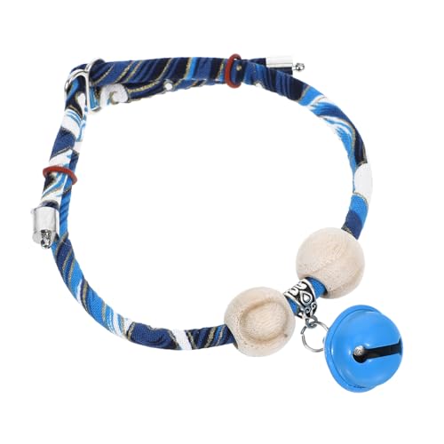 Mipcase Haustierhalsband im Freien süßes Katzenhalsband Kragen Glocke Katzenbedarf Katzenhalsbänder Hund Licht Halsband Katze Katzenhalsband mit Namensschild hundehalsband licht Baumwolle von Mipcase