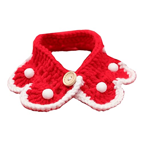 Mipcase Haustier-schal Halskette Katzenhalsbänder Bandanas Stilvoller Schal Für Mädchen Und Kätzchen Gestricktes Material Leicht Zu Tragen Auszuziehen von Mipcase