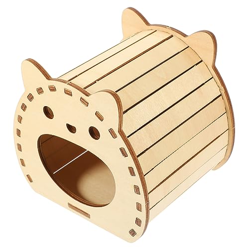 Mipcase Haustier Holznest Hamster Shelter Selbstmontage Hamster Hideout Kleintierlebensräume von Mipcase
