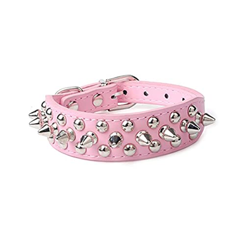 Mipcase Verstellbares Hundehalsband Aus Pu Mit Nieten Und Nietendesign Für Welpen von Mipcase