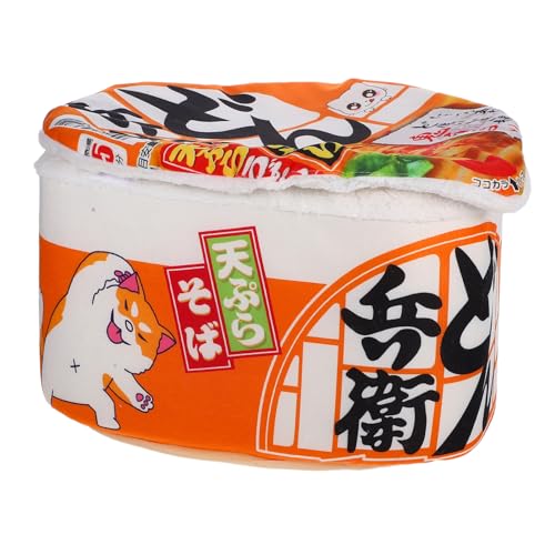 Mipcase Instant Nudelform Katzennest Plüsch Haustierbett kleines Katzenbett Katzenwärmebett Haustierbetten für Katzen lustiges katzenbett Haustier-Sofa Schwamm Orange von Mipcase