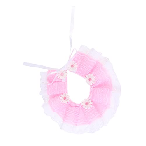 Mipcase Hundehalsband Mit Floraler Schleife Fliege Kätzchen Welpen Halskette Mit Glöckchen Haustierfliege Lätzchen Atmungsaktiv Größe S von Mipcase