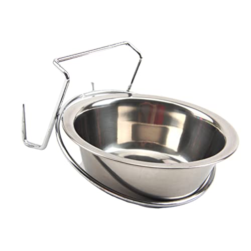 Mipcase Zwinger Wassernapf Hundeboxen Hängende Wasserschale Erhöhte Hundenäpfe Hundezwinger Wasser Slow Feeder Hundenapf Aus Edelstahl Hundehütte Schüssel Langsam Essen Fressnapf Haustier von Mipcase