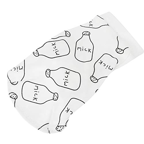 Mipcase Unbehaartes Katzen-t-Shirt Katzengeschirr Kleidung Für Haustierkatzen Kleidung Mit Katzendruck Welpe Atmungsaktiv Haustier-t-Shirt Welpen-Shirts Weiß Feder Elastisch Baumwolle von Mipcase