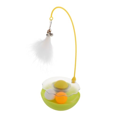 Mipcase Katze Plattenspieler Interaktives Für Haustiere Katzenstock -Plattenspieler -Ball Katzenspielzeug Angelrute Für Katzen Katzensachen Hundespielzeug Abs von Mipcase