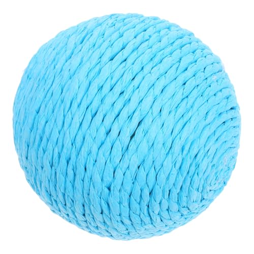 Mipcase Katze Sisalkugel Katzenspielzeug, Flauschige Bälle Frettchen Katzenminze Katzen interaktives katzenspielzeug Sisal-Seilspielzeug für Katzen Kratzball für Katzen Sky-Blue von Mipcase