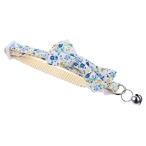 Mipcase Katzenhalsbänder Katzenhalsband Mit Fliege Und Glöckchen Polyester-Baumwolle Atmungsaktiv Für Partys von Mipcase