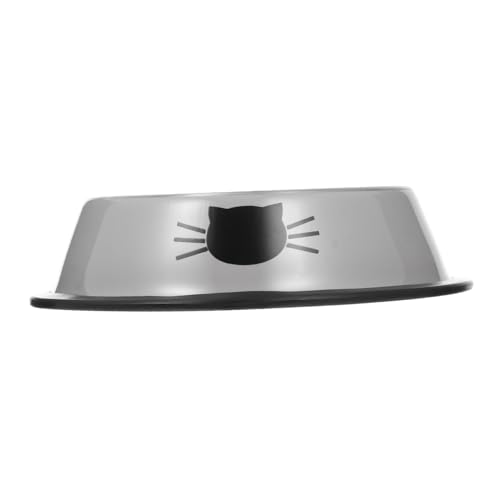 Mipcase Katzennapf aus Edelstahl Hallo Katzenwasserschale Gericht erzogen Fütterung edelstahlschüsseln edelstahlschalen einwegrasierer Haustiernapf Kätzchen Schüssel Rostfreier Stahl Grey von Mipcase