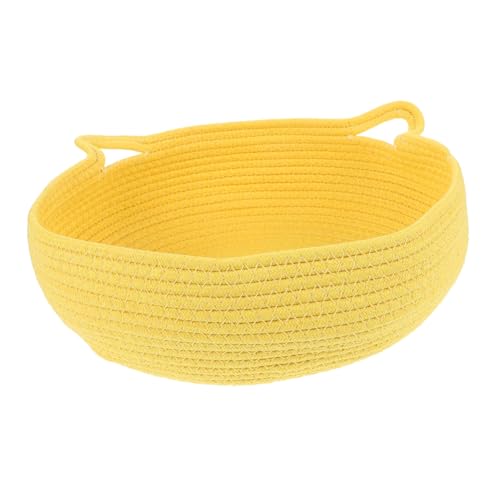 Mipcase Katzennest Hundebett drinnen Korb Katzenbett erwärmen Katzenhaus-Innenbett Katzenbett Bett Katze gewebtes Bett Katzenhausbett Innenkatzenbett Baumwollseil Yellow Mipcase Katzennest Hundebett drinnen Korb Katzenbett erwärmen Katzenhaus-Innenbett Katzenbett Bett Katze gewebtes Bett Katzenhausbett Innenkatzenbett Baumwollseil Yellow von Mipcase