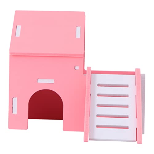 Mipcase Natürliche Holz Hamster Hause Zwerg Hamster Doppel-Deck Leiter Villa Langeweile Relief von Mipcase
