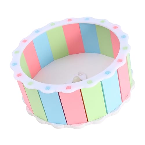 Mipcase Stummes Geräuschloses Hamster-laufrad Für Übungen 15 cm Sport-joggingspielzeug Für Haustiere Oder Am Käfig Befestigtes Buntes Laufrad Für Haustiere von Mipcase
