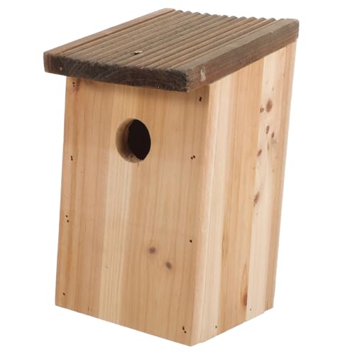 Mipcase Nistkasten aus Holz für Sittiche Vogelhaus für Haustier Sicherer Nistplatz für Papageien im Garten für Außenbereiche und Terrasse von Mipcase
