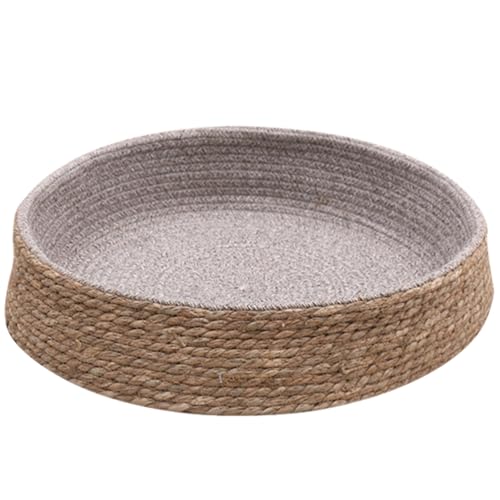 Mipcase Hundebett Gewebtes Haustierbett Matte Haustier-ruhenest Rattan-gewebtes Katzenbett Haustierbedarf Kühler Schlafplatz von Mipcase