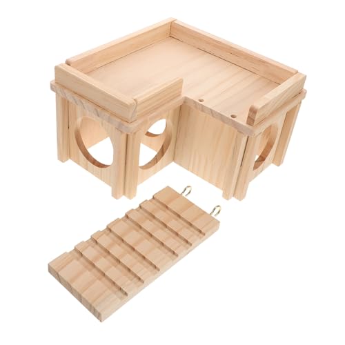 Mipcase Großes Holzversteck Für Bartagamen Mit Kletterrampe Und Sonnenplattform Für Reptilienlebensräume Einfach Zu Reinigen Und Leicht Zu Installieren Viel Für Komfortables von Mipcase