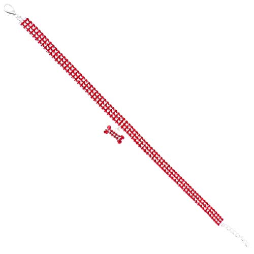 Mipcase Kristall-hundehalsband Haustierbedarf Strass-haustierhalsband Hundekristallhalsband Glänzendes Strass-Haustier-Halsband Verstellbare Schnalle Kettenhalskette Für Haustierhunde von Mipcase