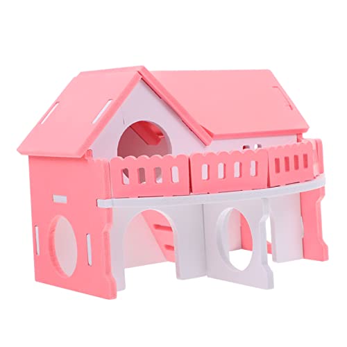 Mipcase Rosa Nest Guinea Unterschlupf Villa Liefert Chinchilla Schlafendes Tier Spielplatz Haustier Igel Käfig Haus Versteck Verstecken Hamster Für Kunststoff Haustiere von Mipcase