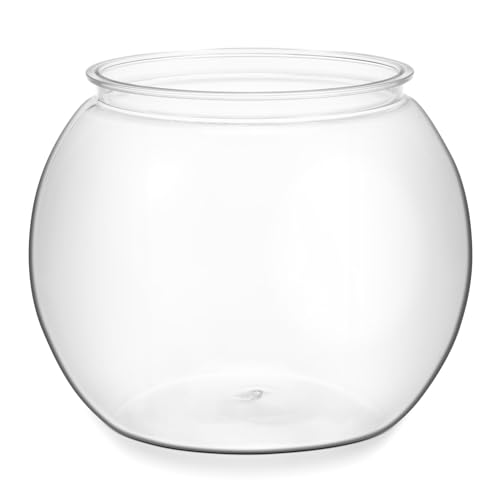 Mipcase Rotfischglas Große Vase aus Glas Kreis Vase Glasvasen Runde Fischglas Pflanze Terrarium Glas Betta Tank Aquarium Büro Runde Fischbehälter von Mipcase