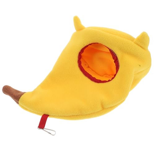 Mipcase Schlafsack Vogelnest Kleines Tierbett Frettchen Hängematte Hamster Hängebett Für Zwerghamster Spielzeugtransportbox Für Haustiere Rattenhängematte Yellow Dickes Vlies von Mipcase