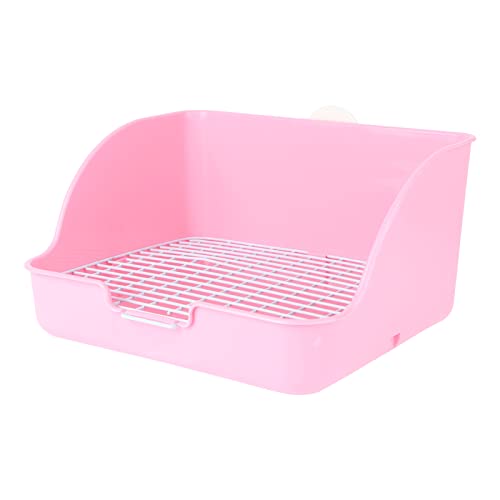 Mipcase Ungiftiges Chinchilla Tablett Töpfchen Hase Rosa Frettchen Pfanne Käfig Toilette Tiere Innenecke mit Schweinen Kleiner Trainer Tiere Ratte Einstreu Toilette von Mipcase