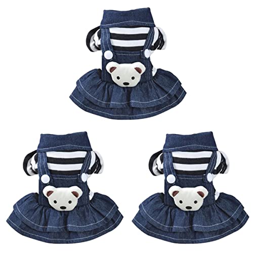 Mipcase 3st Hunde-Overalls Hundebekleidung Pyjama-Kleid Welpenkleid Für Jeans-Overall Für Hunde Kleidung Kleider -kostü Für Hunde Haustier Schrank Sommerjeans ädchen Jacke Der Hund Mipcase 3st Hunde-Overalls Hundebekleidung Pyjama-Kleid Welpenkleid Für Jeans-Overall Für Hunde Kleidung Kleider -kostü Für Hunde Haustier Schrank Sommerjeans ädchen Jacke Der Hund von Mipcase