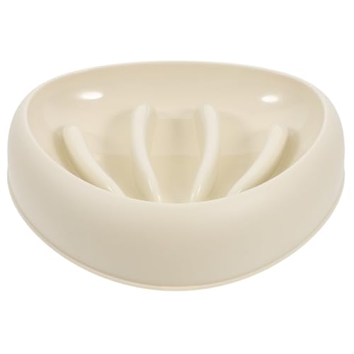 Mipcase Slow-Food-napf Für Hunde Kleine Hundefutterschalen Langsam Fressender Katzennapf Slow Feeder Napf Für Katzen Große Hundebrielschale Katzenfutter-Puzzle Pp Beige von Mipcase