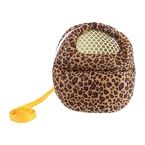 Mipcase Warmer Und Tragbarer Hamster-Rucksack Modischer Leoparden-Rucksack Leicht Zu Tragen Für Reisen Zufällige Farbe von Mipcase