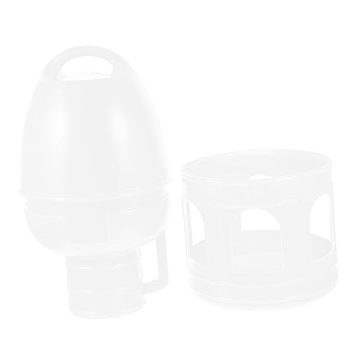 Mipcase Tauben Trinkbrunnen Vogelzubehör Taubentrinker Vogelfütterer Taube Gießen Wachtelwasser Wasserspender Für Haustiervögel Futterspender Füttern Weiß Plastik von Mipcase
