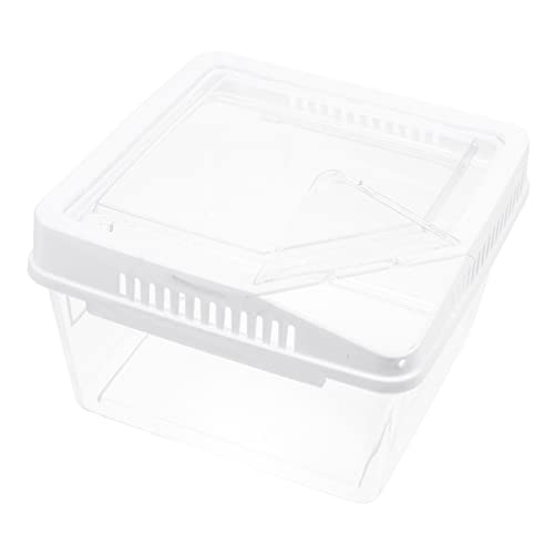 Mipcase Kasten Terrarium Lebensraumkäfig Für Eidechsen Tragbare Mini-haustierhäuser Aus Zuchtbehälter Mini- Reptilien Terrarien Kriechen Weiß Zuchtbox Plastik von Mipcase