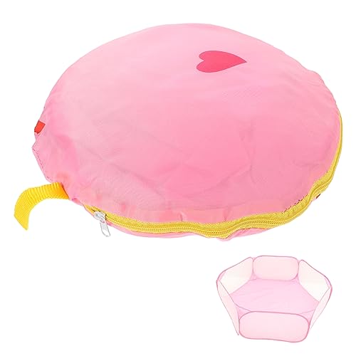 Mipcase Tierkäfig Zelt Haustier Laufstall Playpen innen Haustierzaun innen Kleiner Laufstall Tragbarer Welpenlaufstall Kleiner Tiergehege Haustiergehäuse im Freien Polyester Rosa von Mipcase