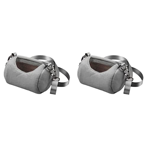 Mipcase 2 Stücke Runde Hamster Tragetasche Mesh Tragbare Pet Carrier Rucksack Für Outdoor Grau von Mipcase