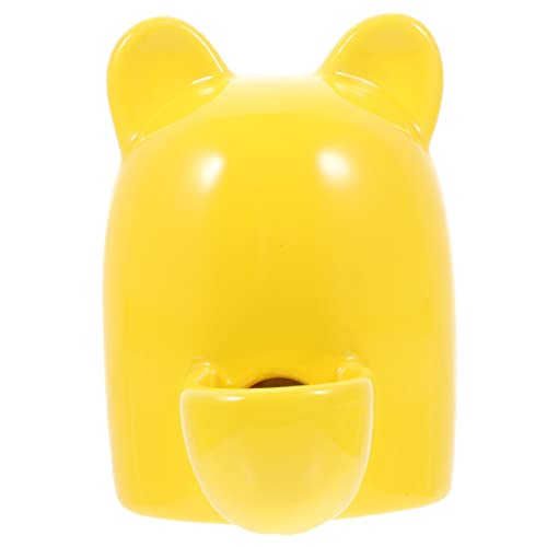 Mipcase Trinkbrunnen Hund wasserflasche Kauspielzeug für Meerschweinchen Hängematte Hamster wasserspender Hamster trinkflasche Halter für Wasserspender Hamsterfutter Keramik Yellow von Mipcase