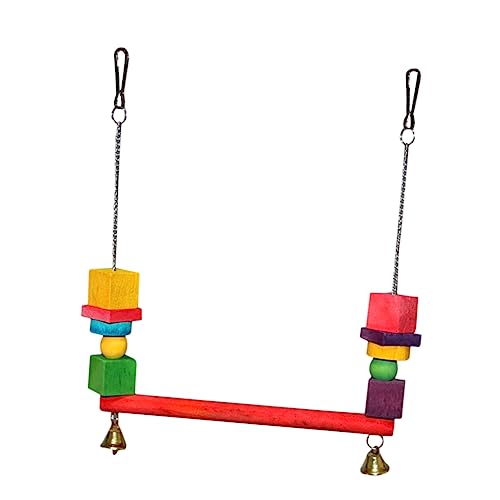 Mipcase Ständer Aus Papageienholz Vogel Hängende Schaukeln Spielzeug Vogel Steht Für Papageien Schaukelständer Papageien Spielzeug Papageien Spielständer Vogelkäfig Bambus Holzrahmen von Mipcase
