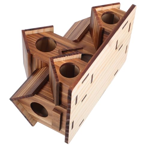 Mipcase Vogelnest-Ornamente aus Holz intelligenter Vogelhäuschen Vogelhaus aus Holz -Vogelhaus Vogelhäuschen für Wildvögel Sparrow Bird House hölzern Coffee von Mipcase