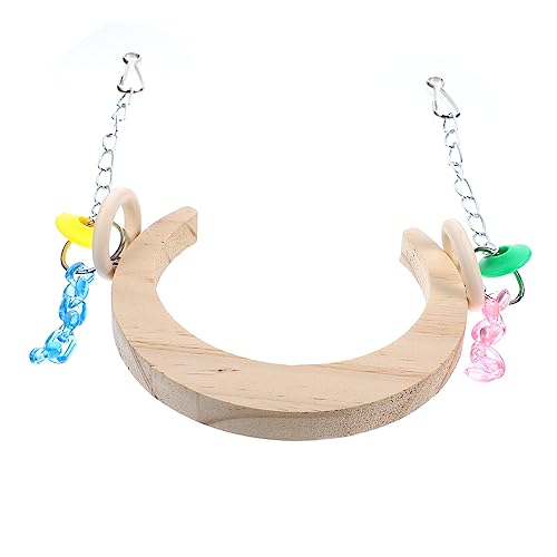 Mipcase Vogelschaukel Spielzeug Sittich Spielplatz Vogelspielzeug Aus Holz Papagei Kletterleiter Spielzeug Vogelschaukel Für Käfig Holzspielzeug Vogelkäfig Zubehör Vögel Barsch Hölzern von Mipcase