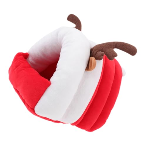 Mipcase Warmer Hamster Winter Unterschlupf aus Baumwolle Kleines Dekoratives Kleintierhaus in Rentierform Kuscheliges Schlafhaus für Hamster und Kleine Haustiere Weihnachtliche Tierhöhle Mipcase Warmer Hamster Winter Unterschlupf aus Baumwolle Kleines Dekoratives Kleintierhaus in Rentierform Kuscheliges Schlafhaus für Hamster und Kleine Haustiere Weihnachtliche Tierhöhle von Mipcase