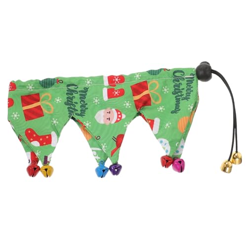 Mipcase Weihnachtskatzenschal Katzenhalsband Mit Glockenanhängern Tragbares Kätzchenhalsband Für Katzen Mardi Gras Haustierhalsband Halskragen Baby Weihnachten Polyester von Mipcase