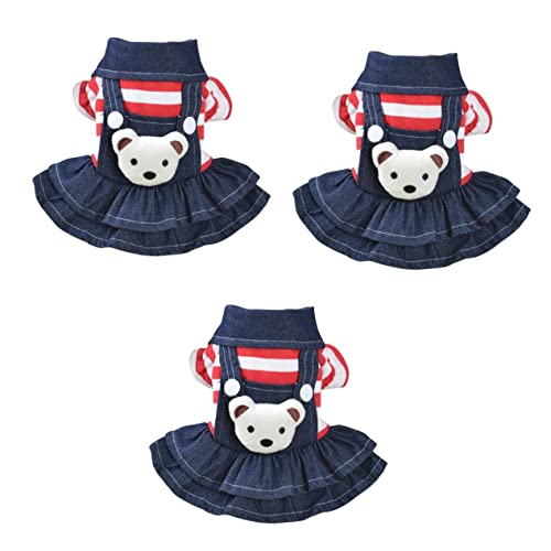 Mipcase 3st Jeans-Overall Für Hunde Gestreifter Hundemädchenrock Hundekostüme Für Kleine Hunde Hawaiianisches Kleid Hunde-Denim Geschirr Für Kleine Hunde Hundebekleidung Der Hund Winter Mipcase 3st Jeans-Overall Für Hunde Gestreifter Hundemädchenrock Hundekostüme Für Kleine Hunde Hawaiianisches Kleid Hunde-Denim Geschirr Für Kleine Hunde Hundebekleidung Der Hund Winter von Mipcase