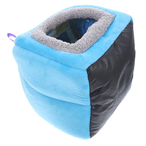 Mipcase Kleines Haustiernest Warmes Hundebett Warme Nester Winterbetten Warme Plüschbettwäsche Kaninchenbett Vogelhütte Beruhigendes Gemütliche Hasenhöhle Chinchilla Polyester Hamster von Mipcase