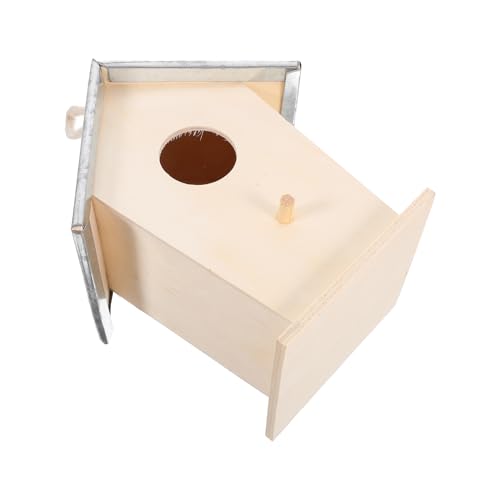 Mipcase Wetterfestes Vogelhaus Aus Holz Mit Metallverstärkung Robustes Nisthaus Für Spatzen Und Tauben Pflegeleichtes Garten- Für Verschiedene Vogelarten Für Garten Und Terrasse von Mipcase
