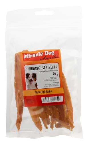 Miracle Dog Hühnerbrust Streifen | im Vorratspack | 24 x 70g - 1,68kg von Miracle Dog