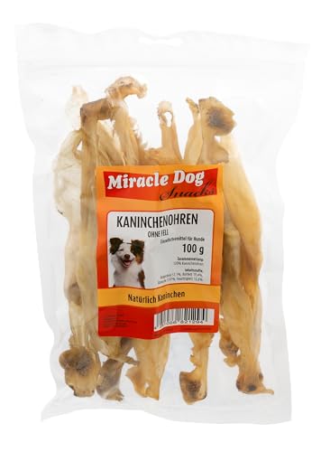 Miracle Dog Kaninchenohren ohne Fell 20 x100g von Miracle Dog