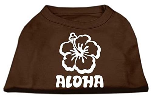 Mirage Aloha Flower Siebdruck-Hemd, Größe M, Braun von Mirage Pet Products