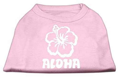 Mirage Aloha Flower Siebdruck-Hemd, Größe L, Hellrosa von Mirage Pet Products