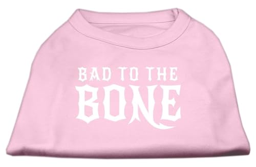 Mirage Hunde-Shirt, Bad to The Knochen, XS, Hellrosa von Mirage Pet Products