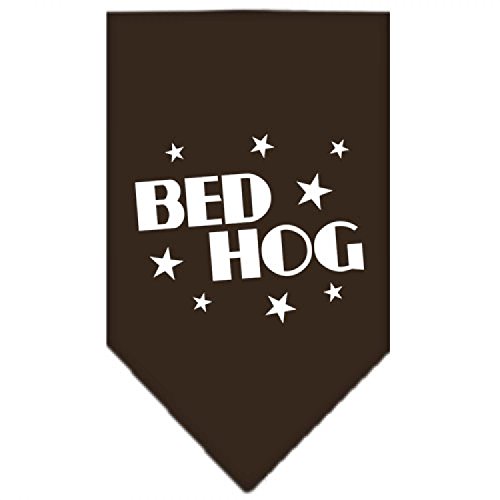 Mirage Bed Hog Bandana für Haustiere, Siebdruck, groß, Kakao von Mirage Pet Products