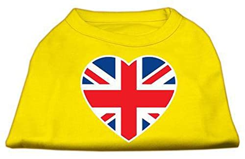 Mirage Britische Flagge Herz Bildschirm Print Hund Shirt von Mirage Pet Products
