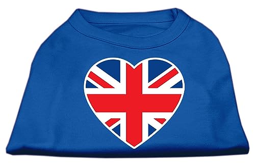Mirage Britische Flagge Herz Bildschirm Print Hund Shirt von Mirage Pet Products