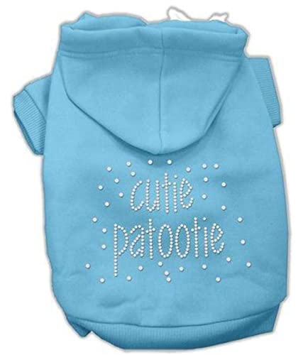 Mirage Cutie Patootie Hunde-Kapuzenpullover mit Strasssteinen, Größe M, Babyblau Mirage Cutie Patootie Hunde-Kapuzenpullover mit Strasssteinen, Größe M, Babyblau von Mirage Pet Products