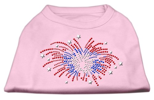 Mirage Feuerwerks-Hunde-Shirt, Strass, klein, Hellrosa von Mirage Pet Products